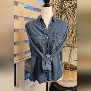 Anthropologie Denim Button-Up Shirt